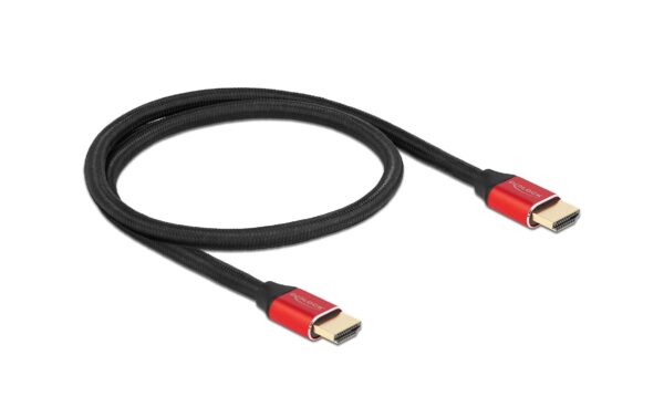Delock Ultra High Speed HDMI Kabel 8K 60Hz, zertifiziert, 0.5m, rot