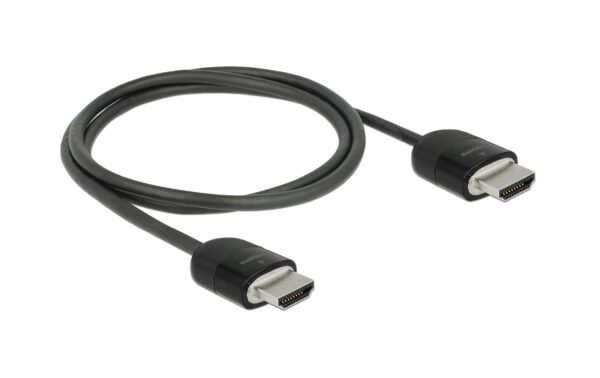 Delock Premium HDMI Kabel 4K 60Hz 1m, schwarz
