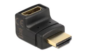 Delock Adapter HDMI-A zu HDMI-A Stecker/Buchse, 90 Grad oben gewinkelt
