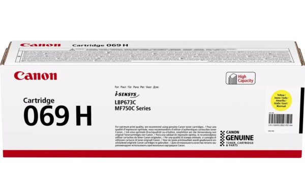 Toner Canon 069H yellow, 5.500 Seiten zu i-SENSYS LBP-673, MF752, MF754