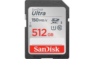 SanDisk SDXC Card Ultra 512GB Lesen 150MB/s, UHS-I U1 , Class 10