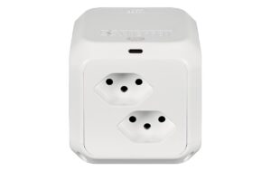 1491415 - Mediatech Steffen CUBE mit 1x USB-C weiss 8x T13, 1.5m Zuleitung, mit Klebeband