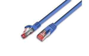 Wirewin Patchkabel: S/FTP 0.75m blau Cat.6, AWG27, 1Gbps, 250MHz, Zugentlastung
