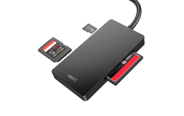 onit USB-A Multi-Kartenleser USB 3.0, schwarz, 3 Slots