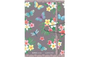 Herlitz Fächermappe PP A4 12 dehnb. Fächer, Gummizug, Ladylike Butter