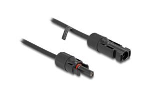 Delock DL4 Solarkabel Stecker zu Buchse, 2m, schwarz