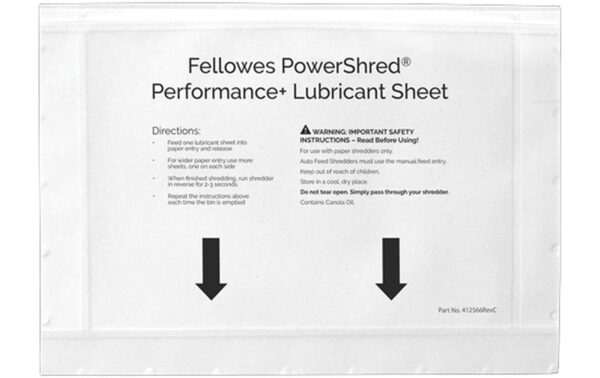 Fellowes Powershred Perfomance+Ölblätter 10 Blätter