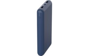Belkin BoostCharge 3-Port Power Bank 20000 + USB-A to USB-C Cable, Blue