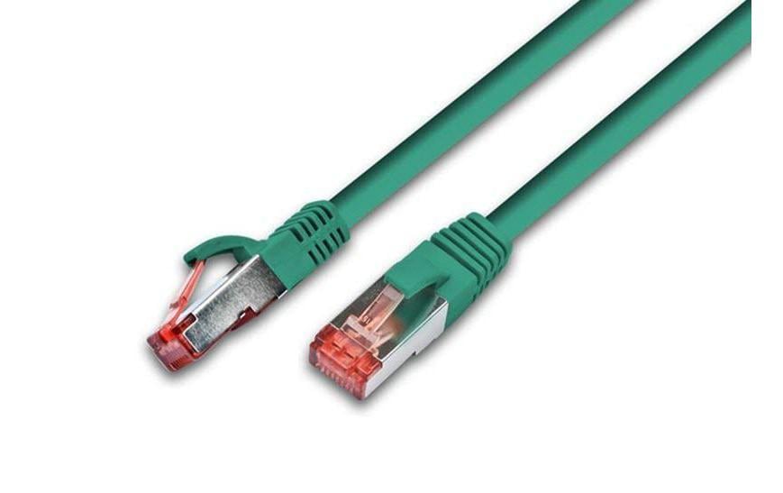 Wirewin Patchkabel: S/FTP 10m grün Cat.6, AWG27, 1Gbps, 250MHz, Zugentlastung