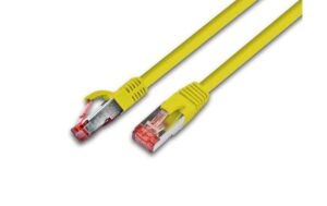 Wirewin Patchkabel: S/FTP 4m gelb Cat.6, AWG27, 1Gbps, 250MHz, Zugentlastung