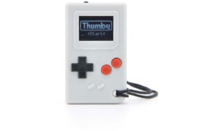Thumby - Minikonsole, Grau 5 vorinstallierte Retro-Spiele, 29.5 mm