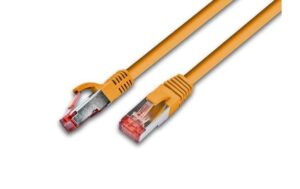 Wirewin Patchkabel: S/FTP 0.75m orange Cat.6, AWG27, 1Gbps, 250MHz, Zugentlastung