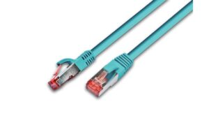 Wirewin Patchkabel: S/FTP 0.75m türkis Cat.6, AWG27, 1Gbps, 250MHz, Zugentlastung