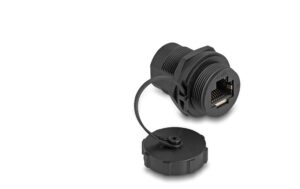 Delock RJ45 Cat.6A Kupplung Verschlusskappe IP67, staub/wasserdicht, schwarz