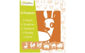 Avenue Mandarine Schablonen Set Bauernhof 15.2 x 17.5 cm, 6 Schablonen