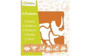 Avenue Mandarine Schablonen Set Dinosaurier 15.2 x 17.5 cm, 6 Schablonen