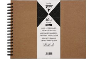 Clairefontaine Album DIY zu Personalisieren 32 x 24 cm, 200g/m2, 40 Blatt, braun