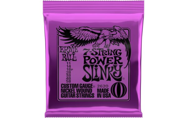 Ernie Ball 2620 Slinky Nickel E-Gitarren Saitensatz, 7 S.,  Power 11-58