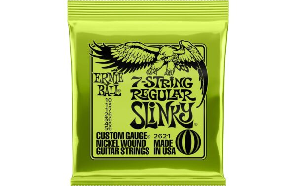 Ernie Ball 2621 Slinky Nickel E-Gitarren Saitensatz, 7 S.,  Regular 10-56