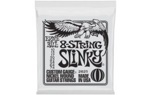 Ernie Ball 2625 Slinky Nickel E-Gitarren Saitensatz, 8 S., Super 10-74