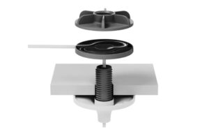 Logitech Mic Pod Hängehalterung Hellgrau Deckenmontage