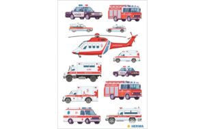 Herma Sticker Blaulicht Fahrzeuge 3 Blatt, selbstklebend
