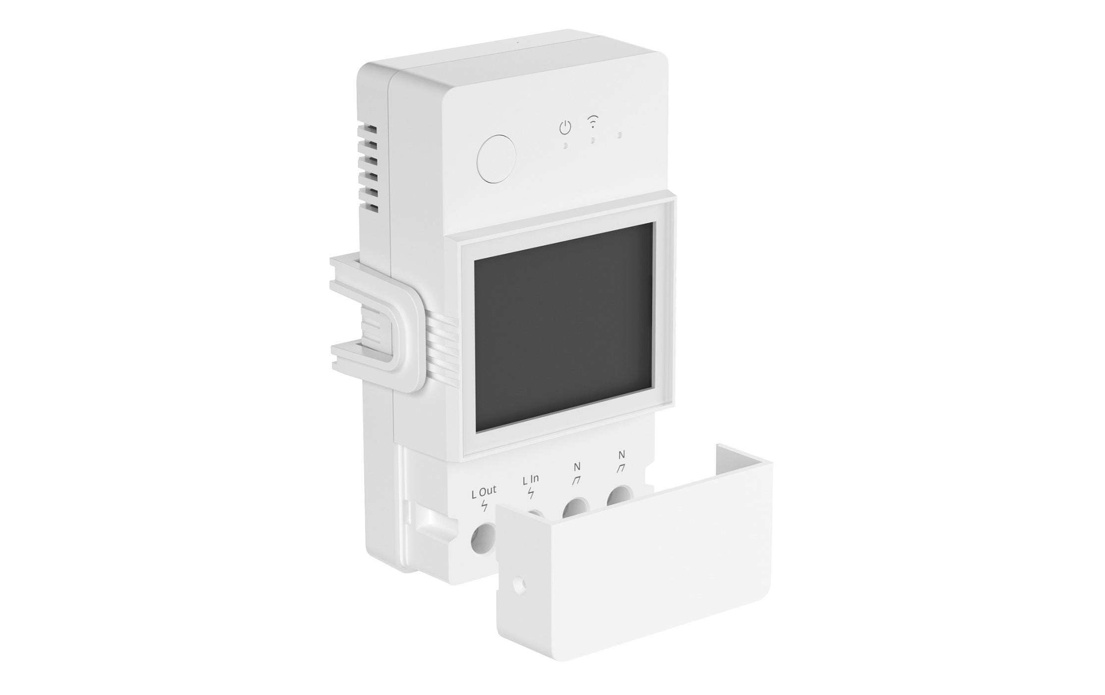 1505453_2 - Mediatech SONOFF WiFi-Schaltaktor Powe Meter POWR316D DIY 230V 16A weiss mit Display