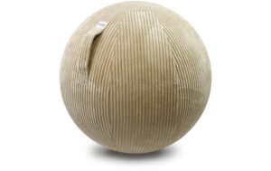 Vluv Vlip Breitcord Stoff Sitzball Beige, Ø 60-65 cm