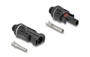 Delock DL4 Solar Konnektor zum Crimpen Stecker und Buchse, 2 Stück, schwarz