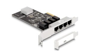 Delock PCI-Express x4 Karte 4x RJ45 Gigabit LAN RTL8111