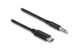 Delock Audio Stereo Kabel USB-C zu Klinke 3.5mm 3P, 1m, schwarz kaufen Schweiz | Mediatech.ch