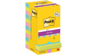 3M Post-it Super Sticky Cosmic, 4 gratis 8 + 4  Blöcke à 90 Blatt, 76x76 mm