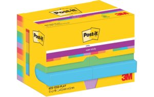 3M Post-it Super Sticky Playful Collection 12 Blöcke à 90 Blatt, 47 x47 mm