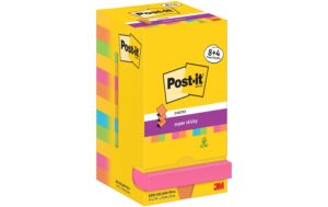 3M Post-it Super Sticky Z-Notes, Carnival 8 + 4 Blöcke à 90 Blatt, 76 x 76mm