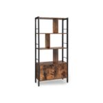 Vasagle Regal Industrie-Design Holz, Stahl, 74x30x154.5 cm (LxBxH)