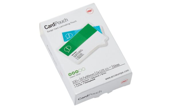 1510292 - Mediatech GBC Card Laminiertaschen Kleinformat glänzend, 67 x 99 mm, 125 Mikron kaufen Schweiz | Mediatech.ch