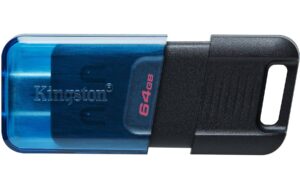Kingston DataTraveler 80 M 64GB, USB 3.2 USB-C / USB 3.2 Gen 1-Geschwindigkeiten
