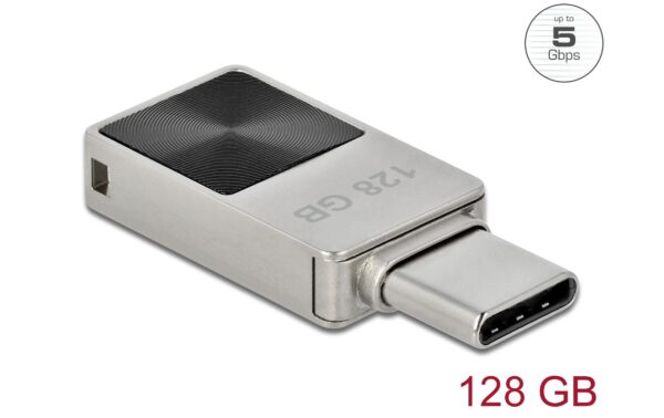 Delock Mini USB3.2 Gen1 USB-C Speicherstick 128GB, Metallgehäuse
