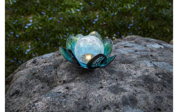 Star Trading Solar Decoration Lilly Warmweiss, IP44, Silber
