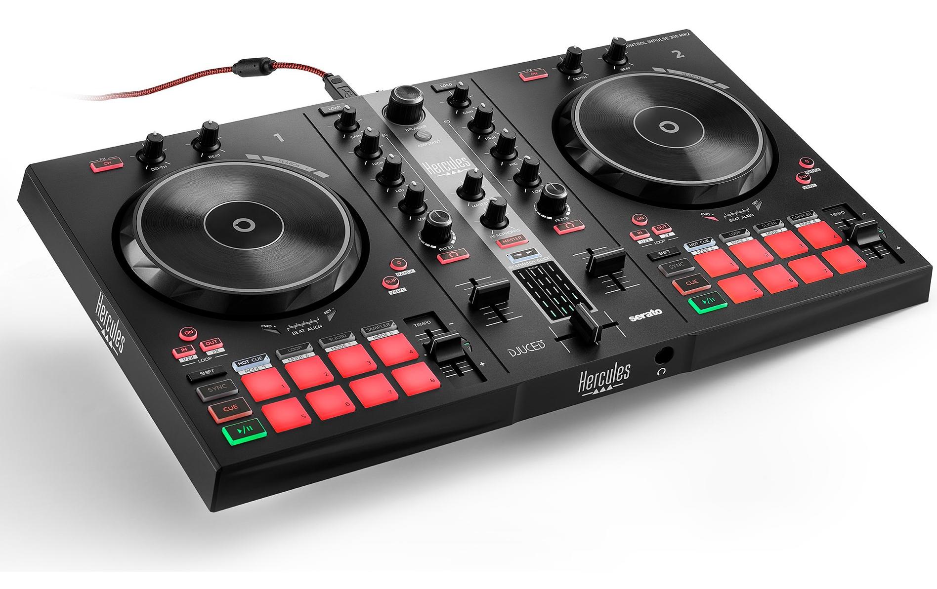 1523613_1 - Mediatech Hercules DJControl Inpulse 300 MKII Tempo Match, Beat Align, 16-Pads