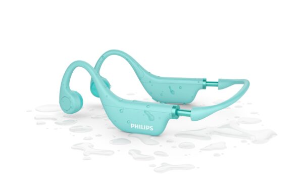 Philips TAK4607GR Boneconduct-Kopfhörer Kinderkopfhörer, Grün, bis 5h Akku