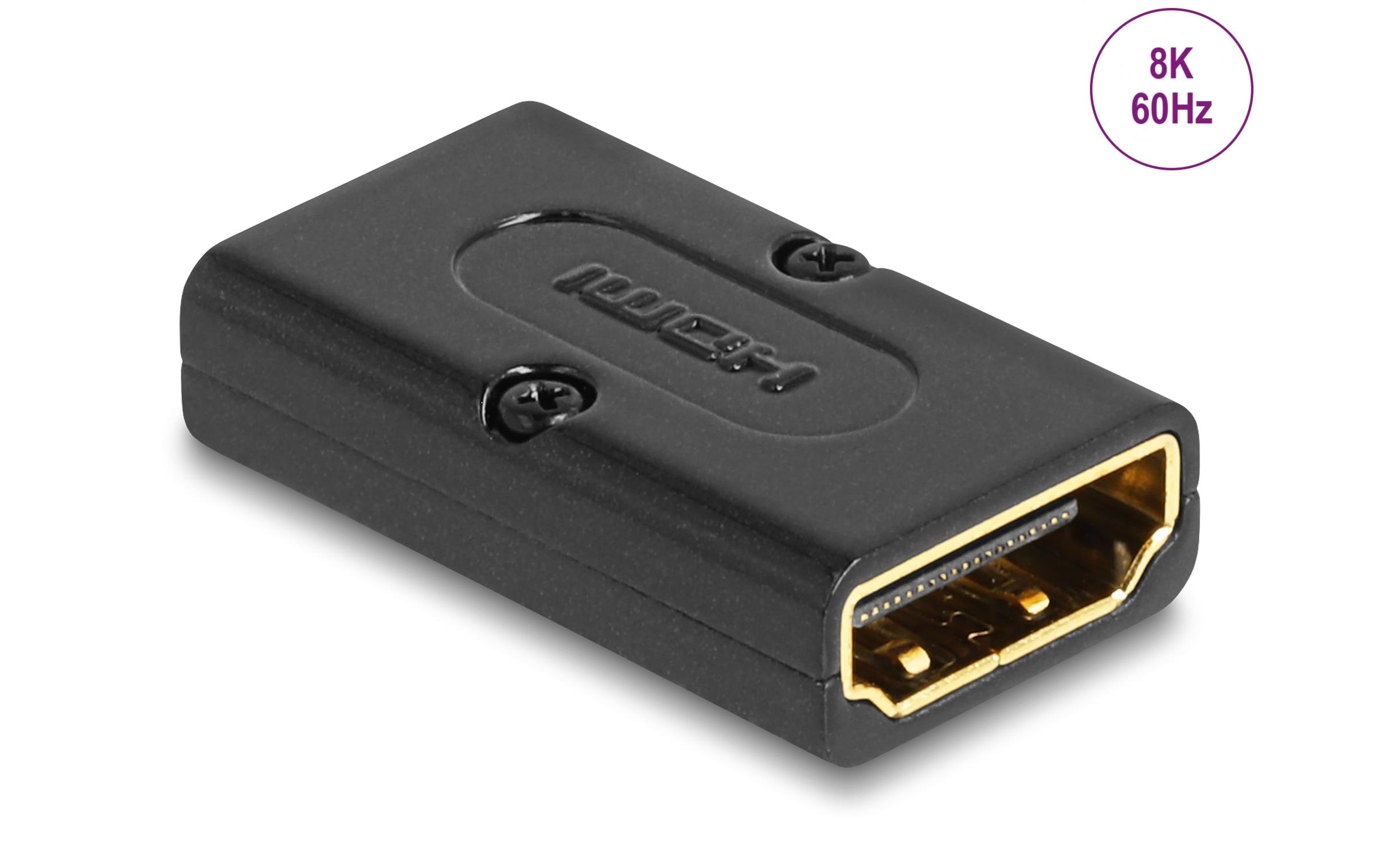 1527318_1 - Mediatech Delock HDMI Adapter Stecker zu Buchse 8K 60Hz, Metall