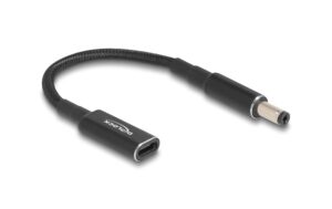 Delock Ladekabel USB-C zu 5,5x2,1mm Buchse zu Stecker, 15cm