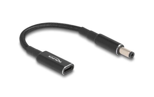 Delock Ladekabel USB-C zu 5,5x2,1mm Buchse zu Stecker, 15cm