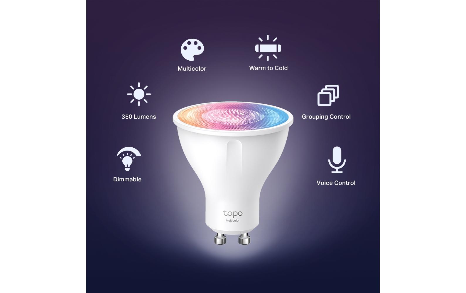 1530031_3 - Mediatech TP-Link Smart Buld Tapo L630 Multicolor Lampe, E27, WiFi, 3,7Watt