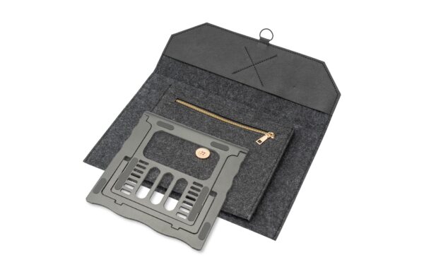 4smarts Tasche+Stand Dunkelgrau Bis zu 13