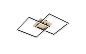 EGLO LOMALTAS-Z Wand/Deckenleuchte schwarz braun, weiss, inkl. 4x LED 8W, dimmbar