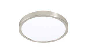 1534507 - Mediatech EGLO FUEVA-Z Ein-/Aufbauleuchte nickel-matt weiss, inkl. 1x LED 19,5W, dimmbar