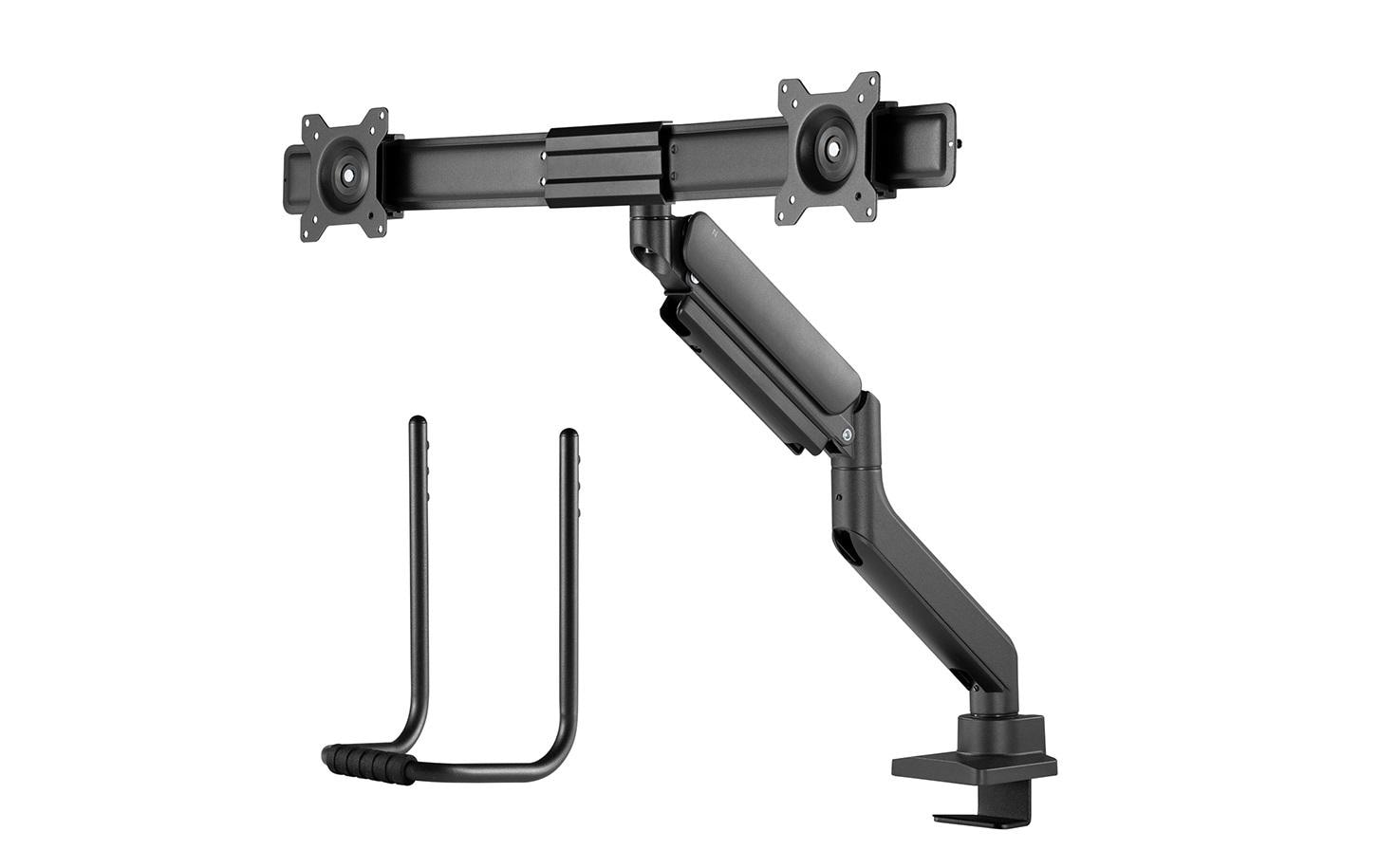 1535095_2 - Mediatech Neomounts DS75-450BL2 Gas Spring Desk Mount (clamp/grommet)