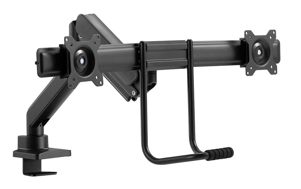 1535095_7 - Mediatech Neomounts DS75-450BL2 Gas Spring Desk Mount (clamp/grommet)